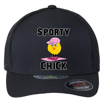 Funny Sporty Chick Women Sports Cute Pink Softball For MotherS Day Flexfit Unipanel Trucker Cap