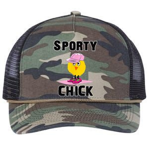 Funny Sporty Chick Women Sports Cute Pink Softball For MotherS Day Retro Rope Trucker Hat Cap