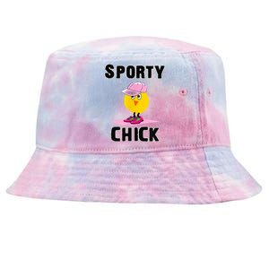 Funny Sporty Chick Women Sports Cute Pink Softball For MotherS Day Tie-Dyed Bucket Hat