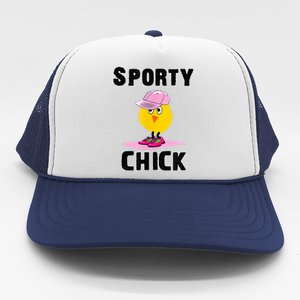 Funny Sporty Chick Women Sports Cute Pink Softball For MotherS Day Trucker Hat