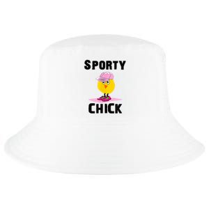 Funny Sporty Chick Women Sports Cute Pink Softball For MotherS Day Cool Comfort Performance Bucket Hat