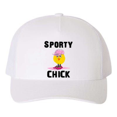 Funny Sporty Chick Women Sports Cute Pink Softball For MotherS Day Yupoong Adult 5-Panel Trucker Hat