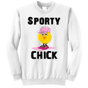 Funny Sporty Chick Women Sports Cute Pink Softball For MotherS Day Sweatshirt