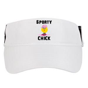 Funny Sporty Chick Women Sports Cute Pink Softball For MotherS Day Adult Drive Performance Visor