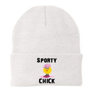 Funny Sporty Chick Women Sports Cute Pink Softball For MotherS Day Knit Cap Winter Beanie