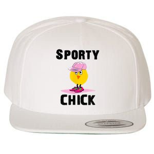 Funny Sporty Chick Women Sports Cute Pink Softball For MotherS Day Wool Snapback Cap