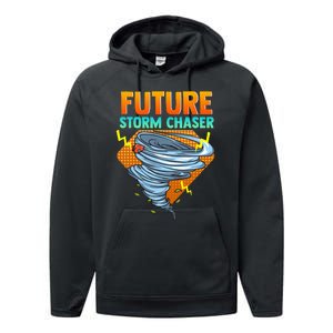 Future Storm Chaser Tornado Hurricane & Thunderstorms Performance Fleece Hoodie