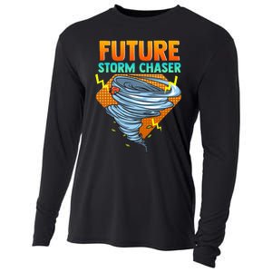 Future Storm Chaser Tornado Hurricane & Thunderstorms Cooling Performance Long Sleeve Crew