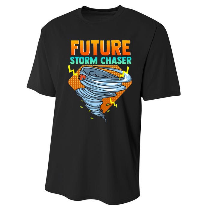 Future Storm Chaser Tornado Hurricane & Thunderstorms Performance Sprint T-Shirt