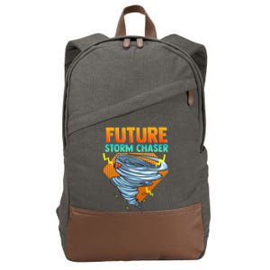 Future Storm Chaser Tornado Hurricane & Thunderstorms Cotton Canvas Backpack