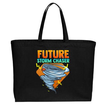 Future Storm Chaser Tornado Hurricane & Thunderstorms Cotton Canvas Jumbo Tote