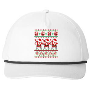 Festive Santa Claus Dabbing Christmas Sweater Snapback Five-Panel Rope Hat