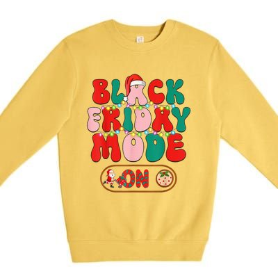 Friday Shopping Crew Mode On Christmas Black Shopping Family  Premium Crewneck Sweatshirt