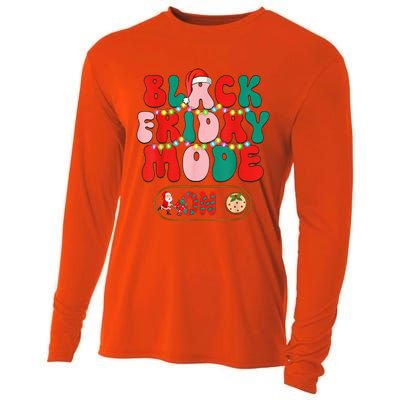 Friday Shopping Crew Mode On Christmas Black Shopping Family  Cooling Performance Long Sleeve Crew