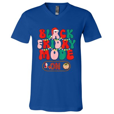 Friday Shopping Crew Mode On Christmas Black Shopping Family  V-Neck T-Shirt