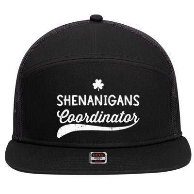 Funny Shenanigans Coordinator For St Patricks Day Outfit 7 Panel Mesh Trucker Snapback Hat