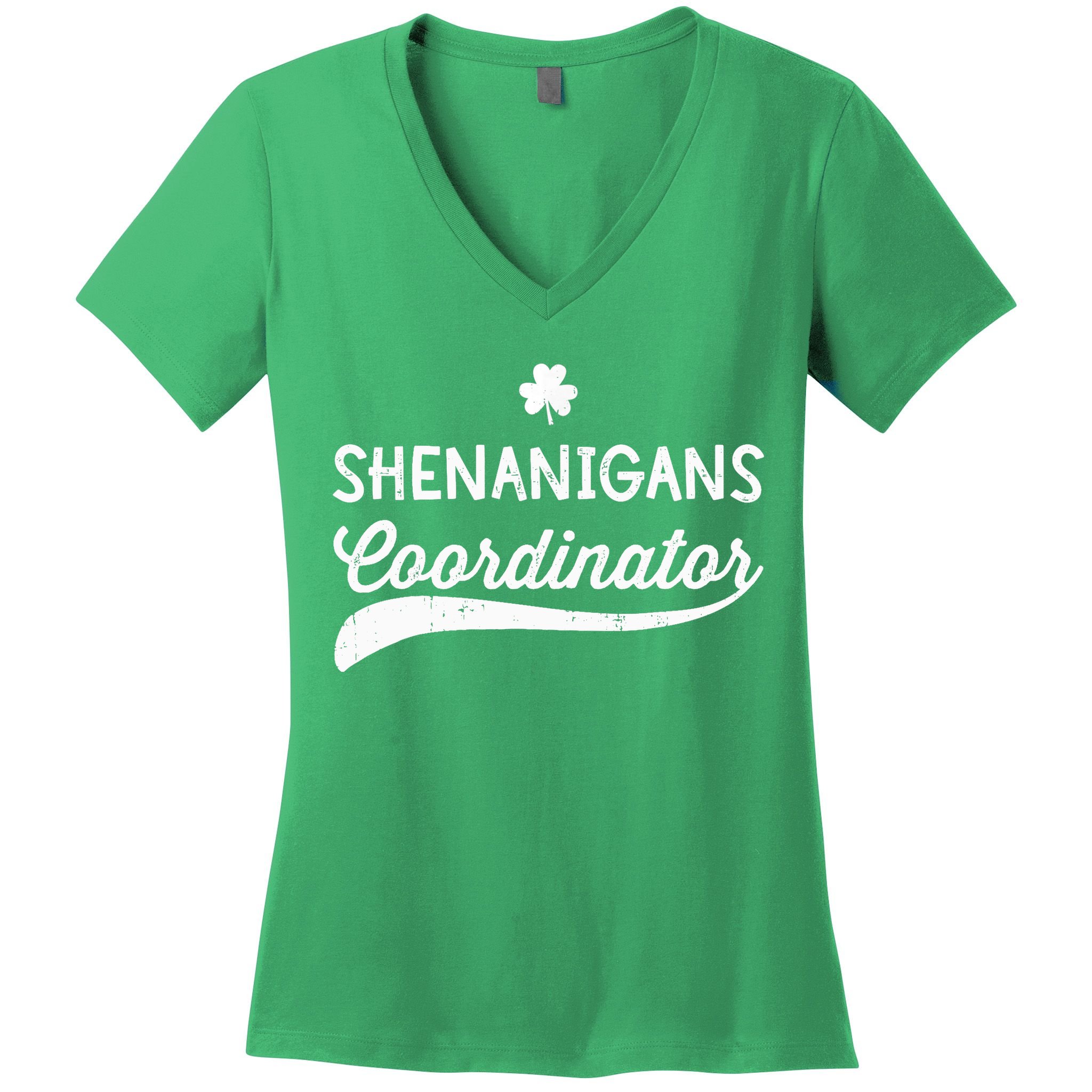 Funny Shenanigans Coordinator For St Patricks Day Outfit Women's V-Neck T-Shirt