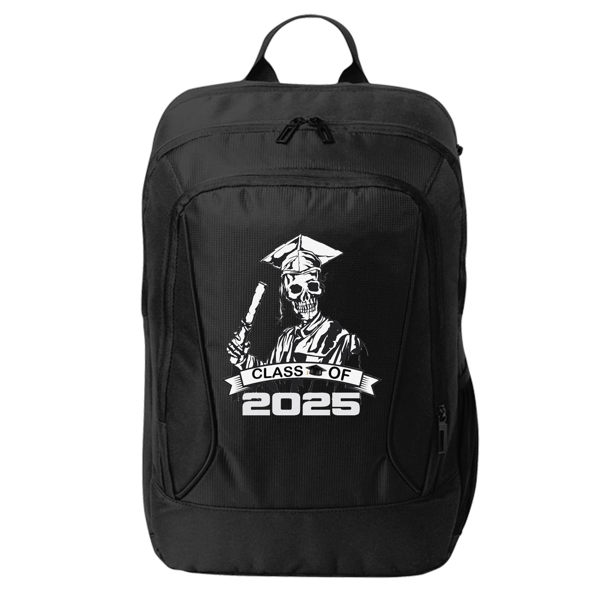 Funny Skeleton Class Of 2025 Senior Graduation 2025 City Backpack