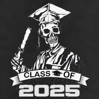 Funny Skeleton Class Of 2025 Senior Graduation 2025 Adult Drive Performance Visor