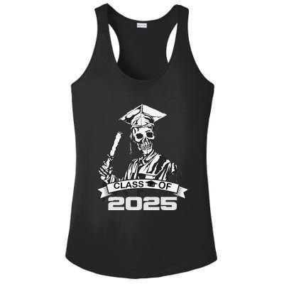 Funny Skeleton Class Of 2025 Senior Graduation 2025 Ladies PosiCharge Competitor Racerback Tank