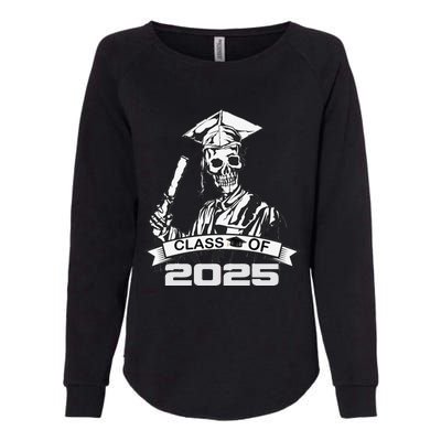 Funny Skeleton Class Of 2025 Senior Graduation 2025 Womens California Wash Sweatshirt