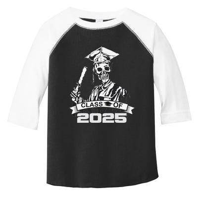 Funny Skeleton Class Of 2025 Senior Graduation 2025 Toddler Fine Jersey T-Shirt