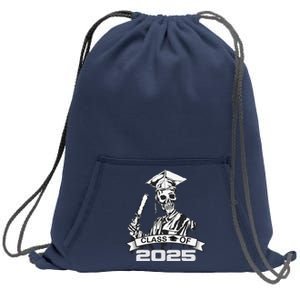 Funny Skeleton Class Of 2025 Senior Graduation 2025 Sweatshirt Cinch Pack Bag