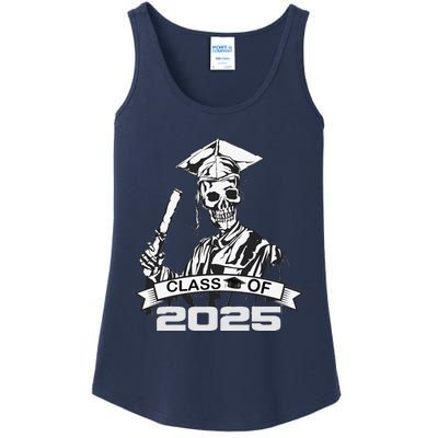 Funny Skeleton Class Of 2025 Senior Graduation 2025 Ladies Essential Tank