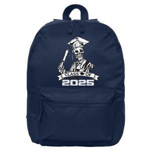 Funny Skeleton Class Of 2025 Senior Graduation 2025 16 in Basic Backpack