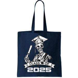 Funny Skeleton Class Of 2025 Senior Graduation 2025 Tote Bag