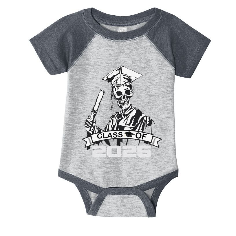 Funny Skeleton Class Of 2025 Senior Graduation 2025 Infant Baby Jersey Bodysuit