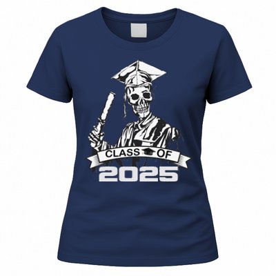 Funny Skeleton Class Of 2025 Senior Graduation 2025 Women's T-Shirt