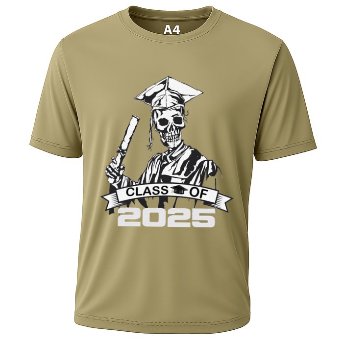 Funny Skeleton Class Of 2025 Senior Graduation 2025 Cooling Performance Crew T-Shirt