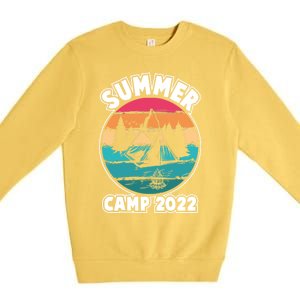 Funny Summer Camp Hello Summer Vacation Summer Camping Meaningful Gift Premium Crewneck Sweatshirt