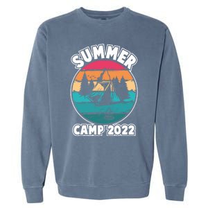 Funny Summer Camp Hello Summer Vacation Summer Camping Meaningful Gift Garment-Dyed Sweatshirt