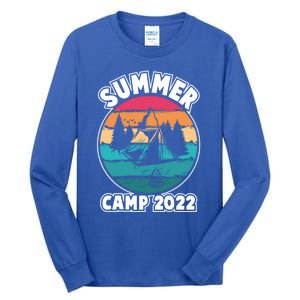 Funny Summer Camp Hello Summer Vacation Summer Camping Meaningful Gift Tall Long Sleeve T-Shirt