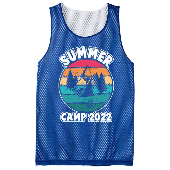 Funny Summer Camp Hello Summer Vacation Summer Camping Meaningful Gift Mesh Reversible Basketball Jersey Tank