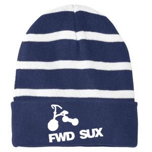 FWD Sux Car Lover Striped Beanie with Solid Band