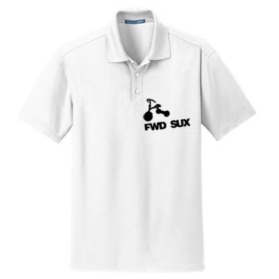 FWD Sux Car Lover Dry Zone Grid Polo