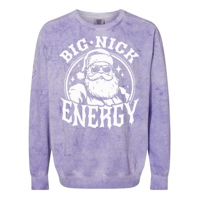 Funny Santa Christmas Big Nick Energy Colorblast Crewneck Sweatshirt