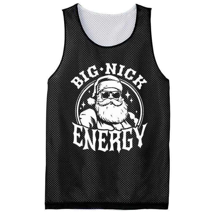 Funny Santa Christmas Big Nick Energy Mesh Reversible Basketball Jersey Tank