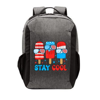 Funny Stay Cool 4th July Popsicle Usa Flag Boy Gift Vector Backpack