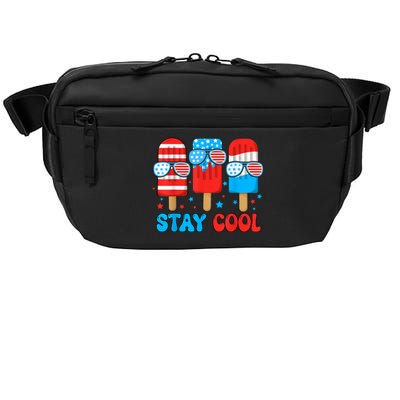 Funny Stay Cool 4th July Popsicle Usa Flag Boy Gift Crossbody Pack