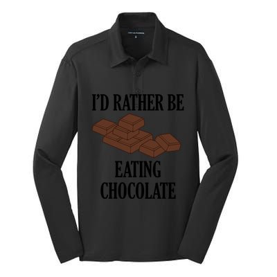 Funny Saying Chocolate Cocoa Chocolatier Cool Gift Silk Touch Performance Long Sleeve Polo