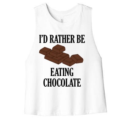 Funny Saying Chocolate Cocoa Chocolatier Cool Gift Women's Racerback Cropped Tank