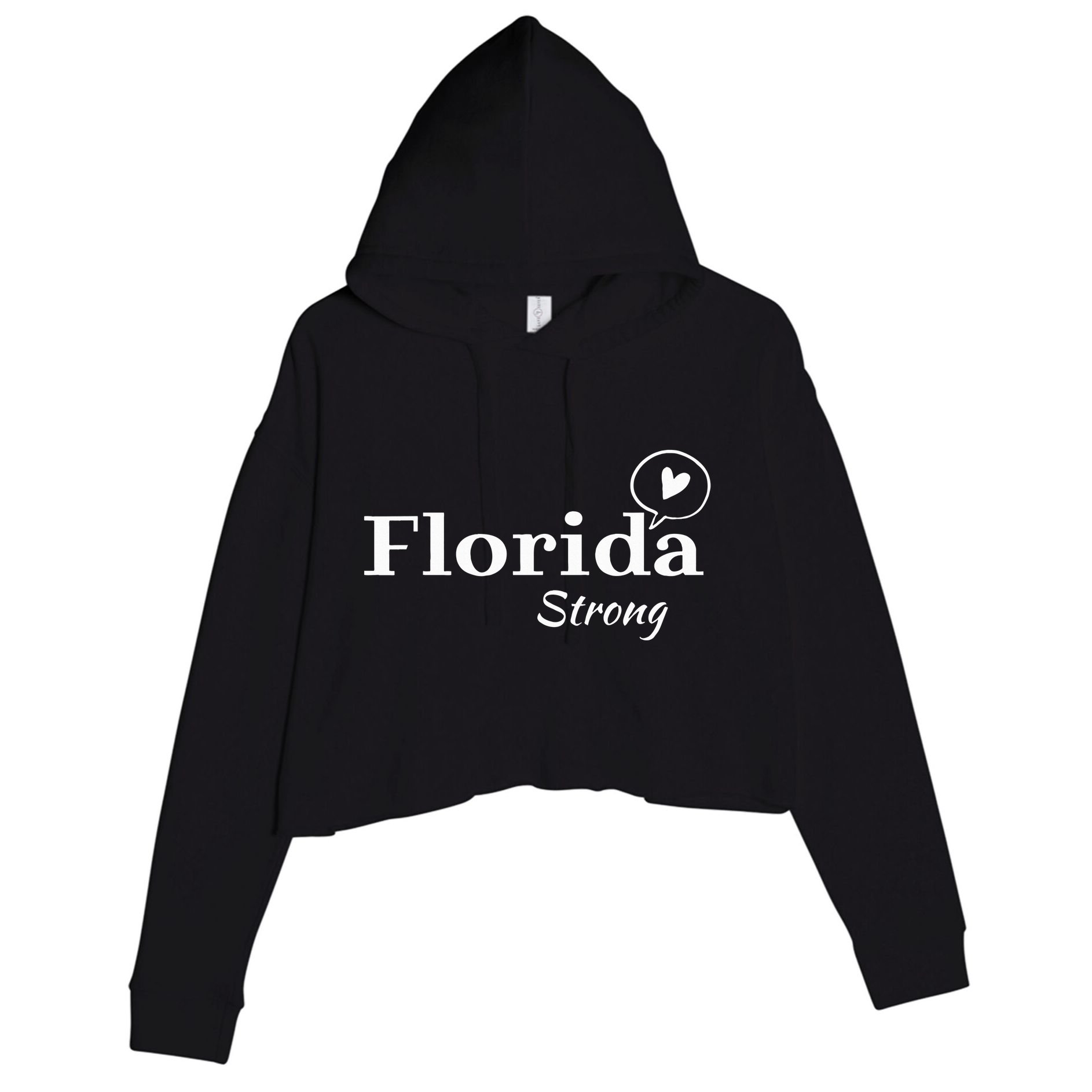 Florida Strong Community Strength Prayer Support Crop Fleece Hoodie