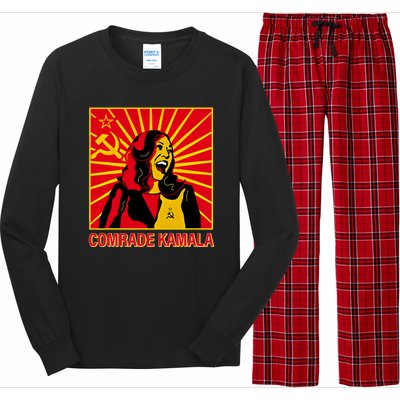 Fun Socialist Comrade Kamala Commie La Harris 2024 Kammunism Long Sleeve Pajama Set