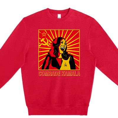 Fun Socialist Comrade Kamala Commie La Harris 2024 Kammunism Premium Crewneck Sweatshirt