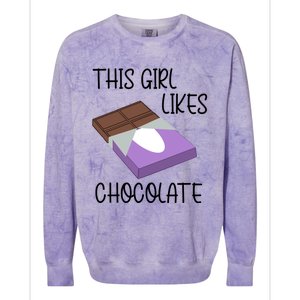 Funny Saying Chocolate Lover Eating Cocoa Gift Colorblast Crewneck Sweatshirt