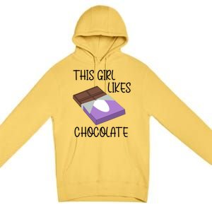 Funny Saying Chocolate Lover Eating Cocoa Gift Premium Pullover Hoodie